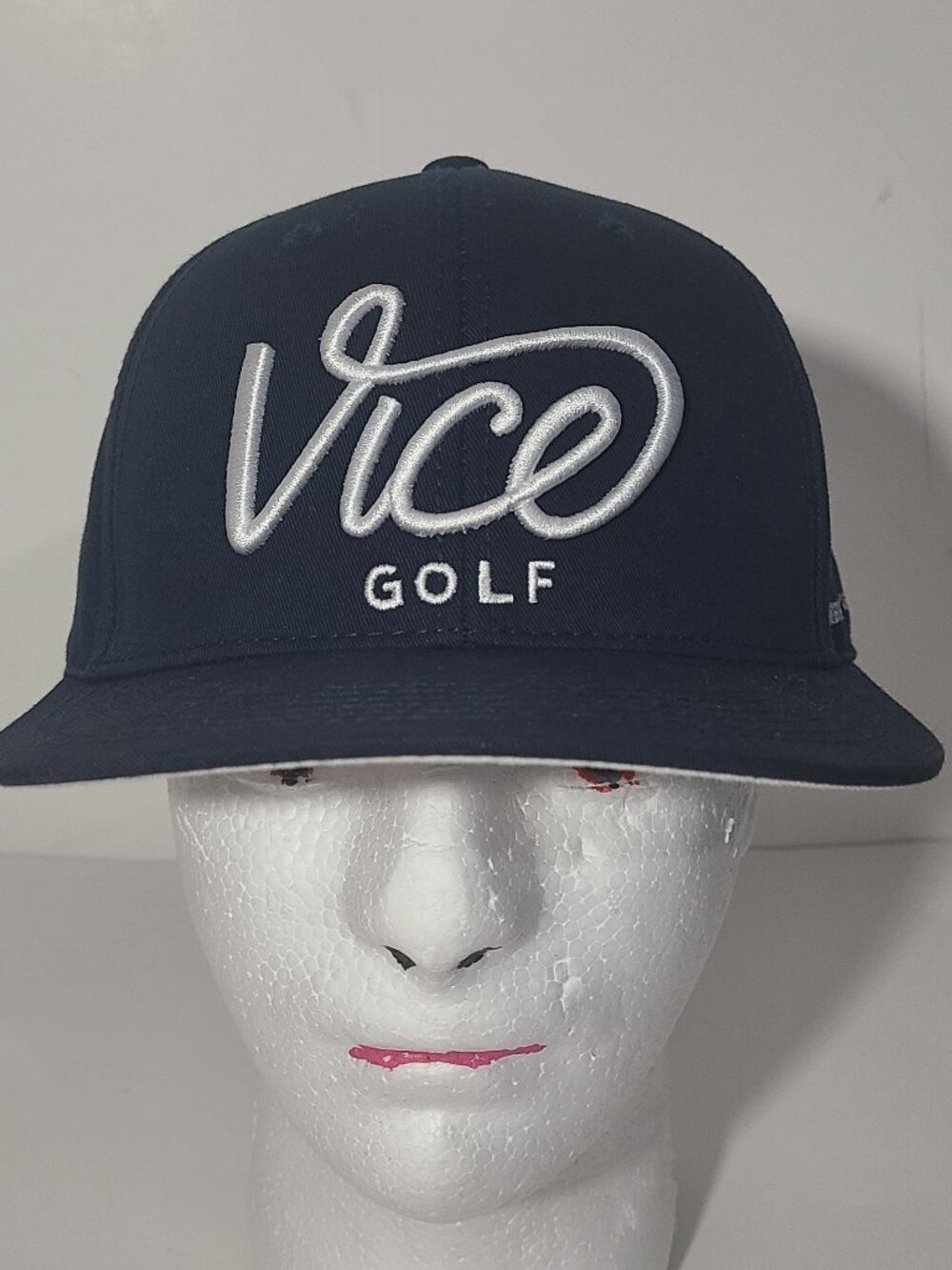 Vice Golf Embroidered Snapback Navy Blue Hat/Cap EUC